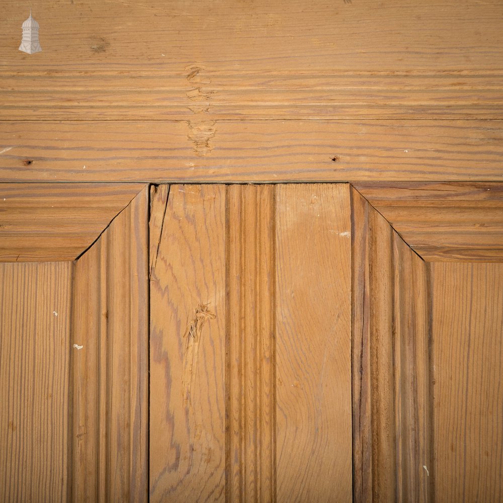 Pitch Pine Panelled Door, 5 Moulded Panel Victorian Style