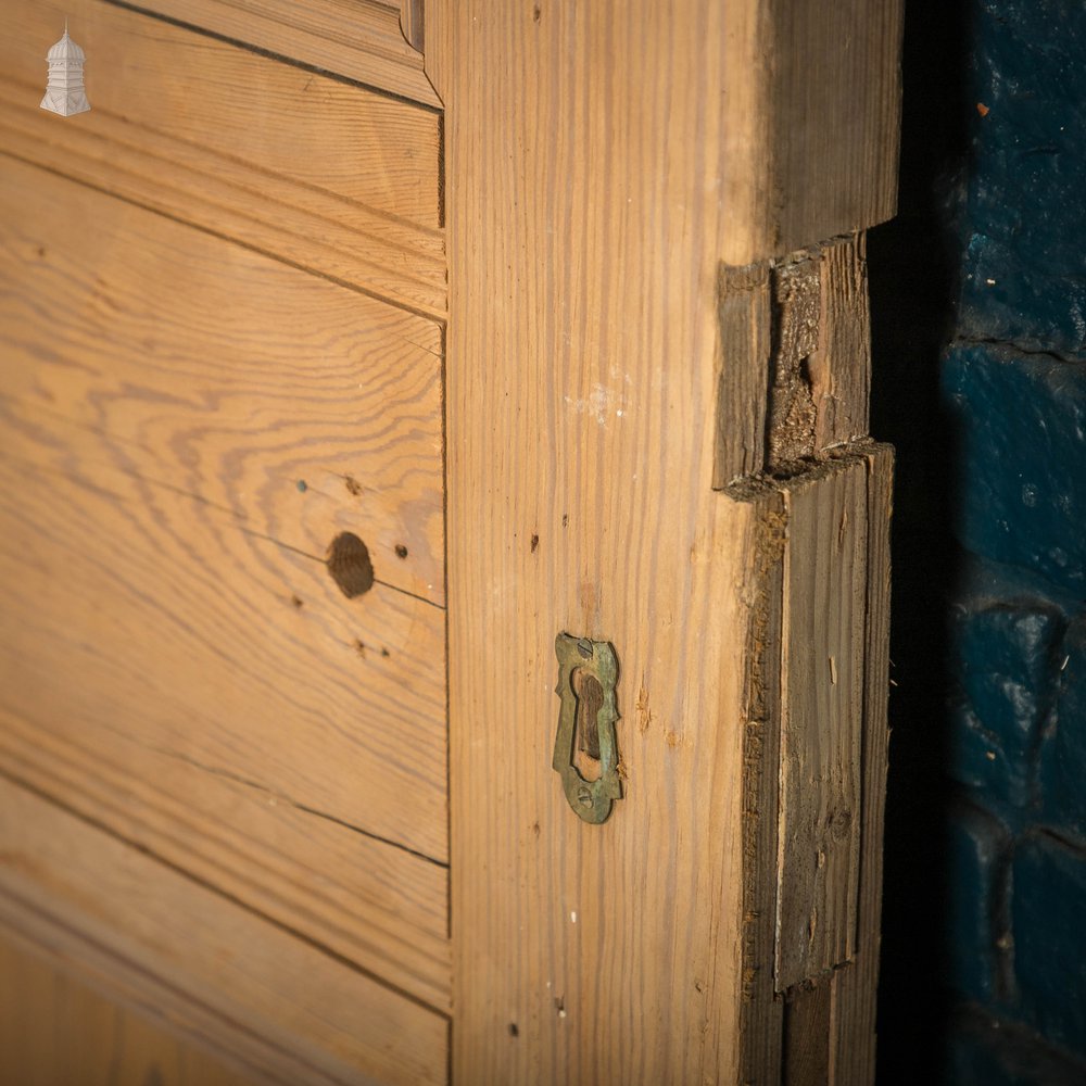 Pitch Pine Panelled Door, 5 Moulded Panel Victorian Style