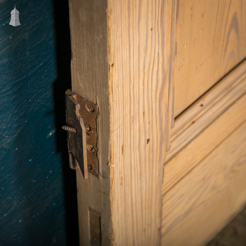 Pitch Pine Panelled Door, 5 Moulded Panel Victorian Style