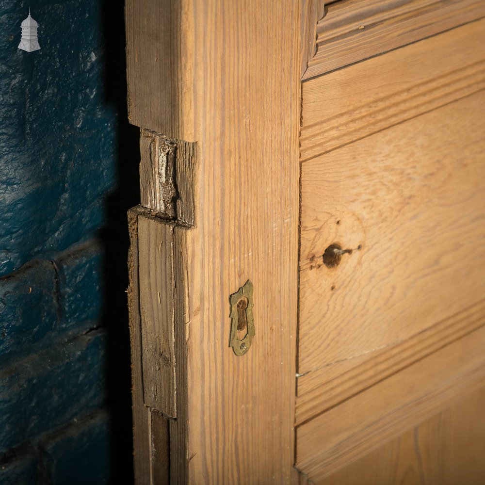 Pitch Pine Panelled Door, 5 Moulded Panel Victorian Style