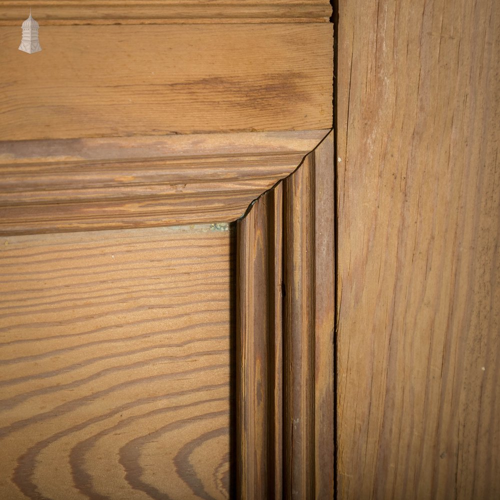 Pitch Pine Panelled Door, 5 Moulded Panel Victorian Style