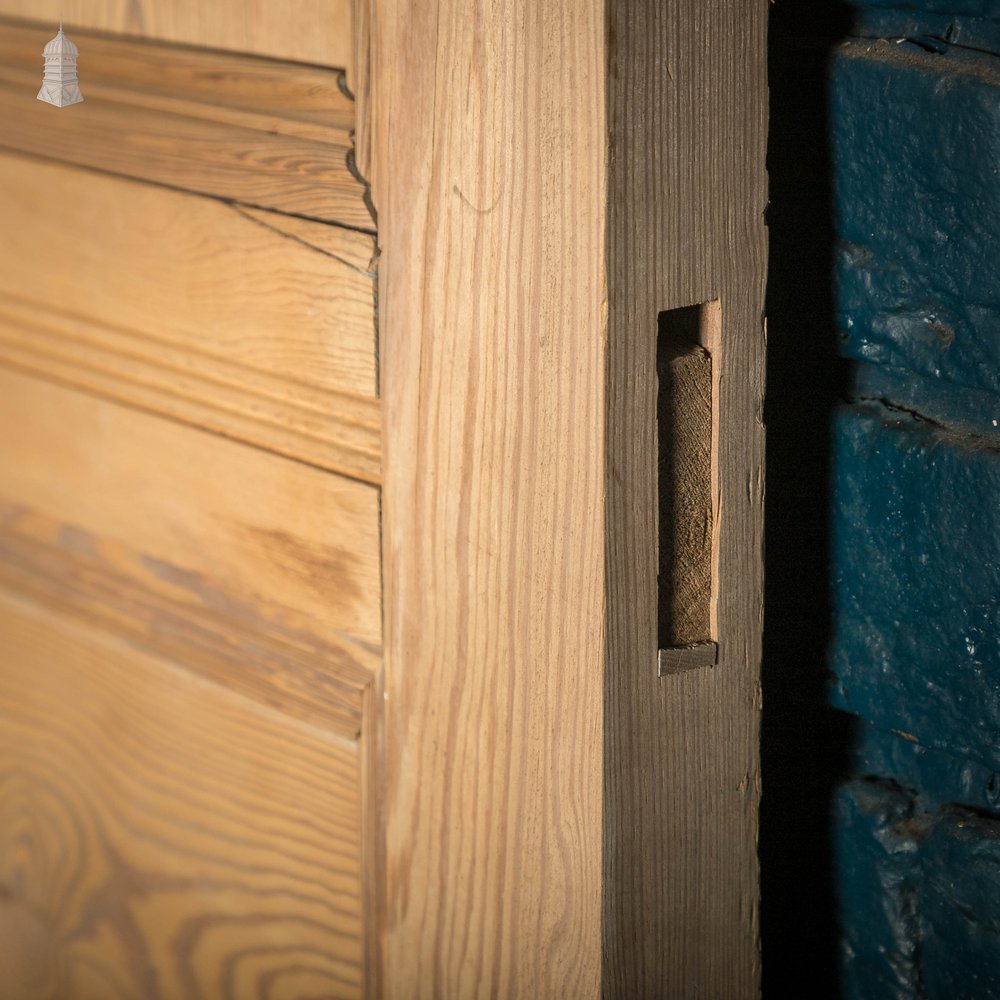 Pitch Pine Panelled Door, 5 Moulded Panel Victorian Style