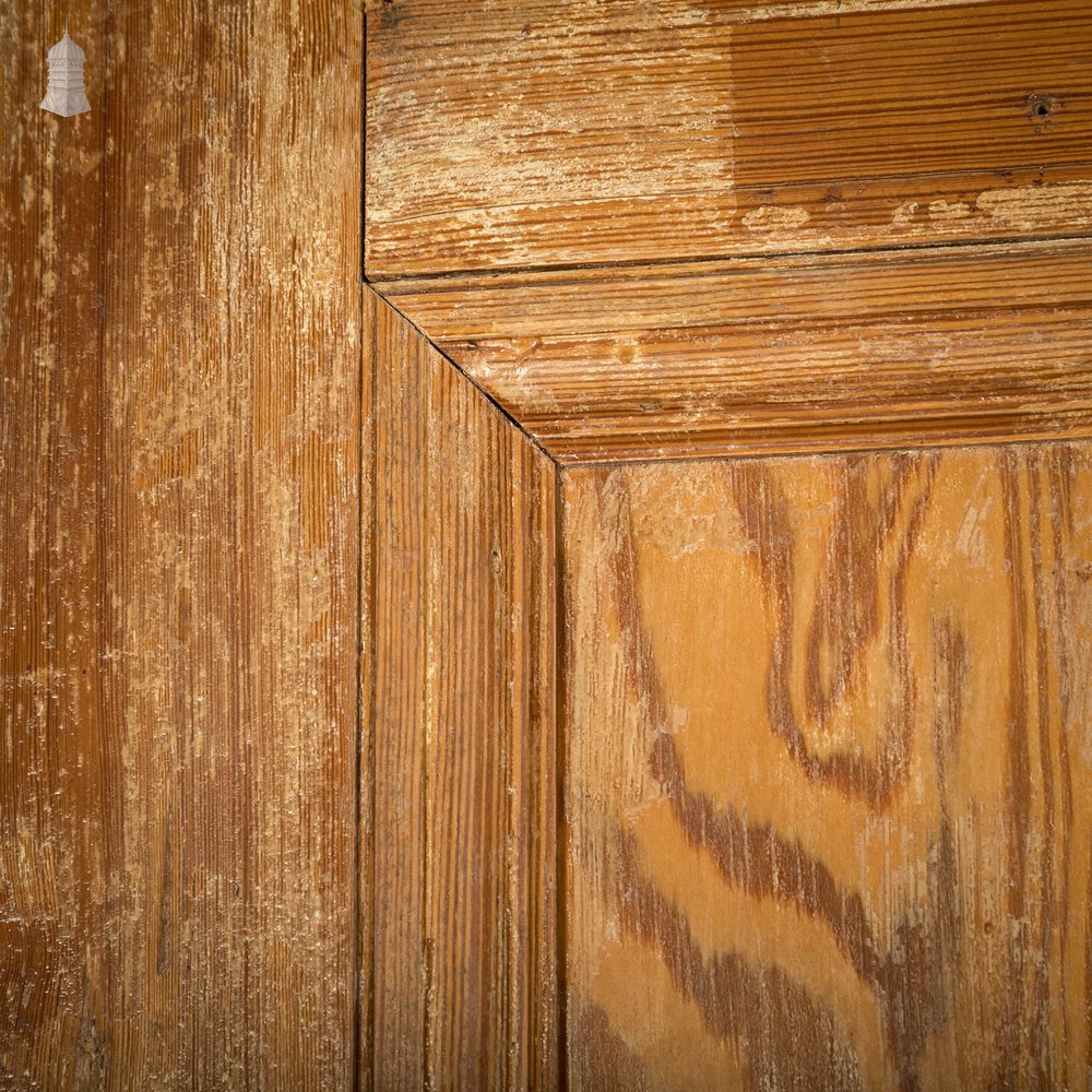 Pitch Pine Panelled Door, 6 Moulded Panel