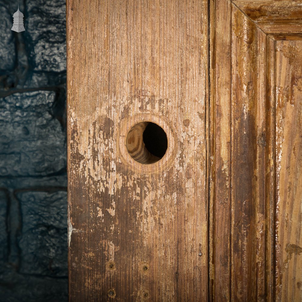 Pitch Pine Panelled Door, 6 Moulded Panel