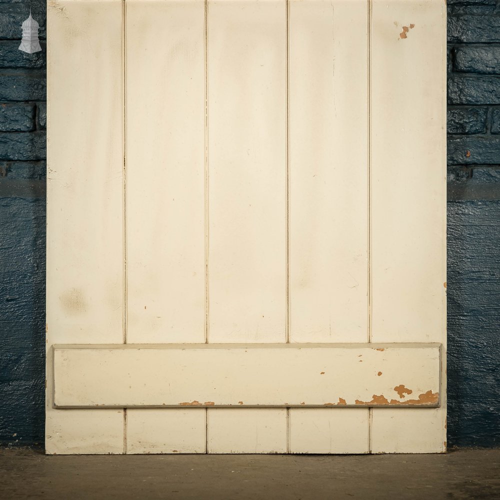 Pine Ledged Door, White Painted Beadboard