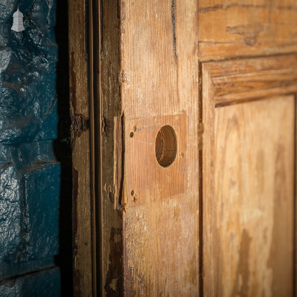 Pitch Pine Panelled Door, Victorian Style, 6 Moulded Panel