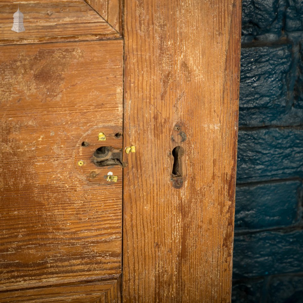 Pitch Pine Panelled Door, Victorian Style, 6 Moulded Panel