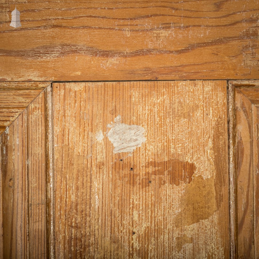 Pitch Pine Panelled Door, Victorian Style, 6 Moulded Panel