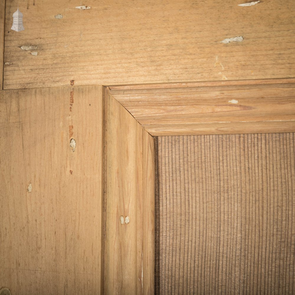 Pine Panelled Door, Moulded 2 Panel and Beadboard Plank