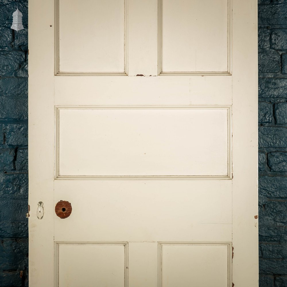 Pine Panelled Door, 5 Panel White Painted Finish