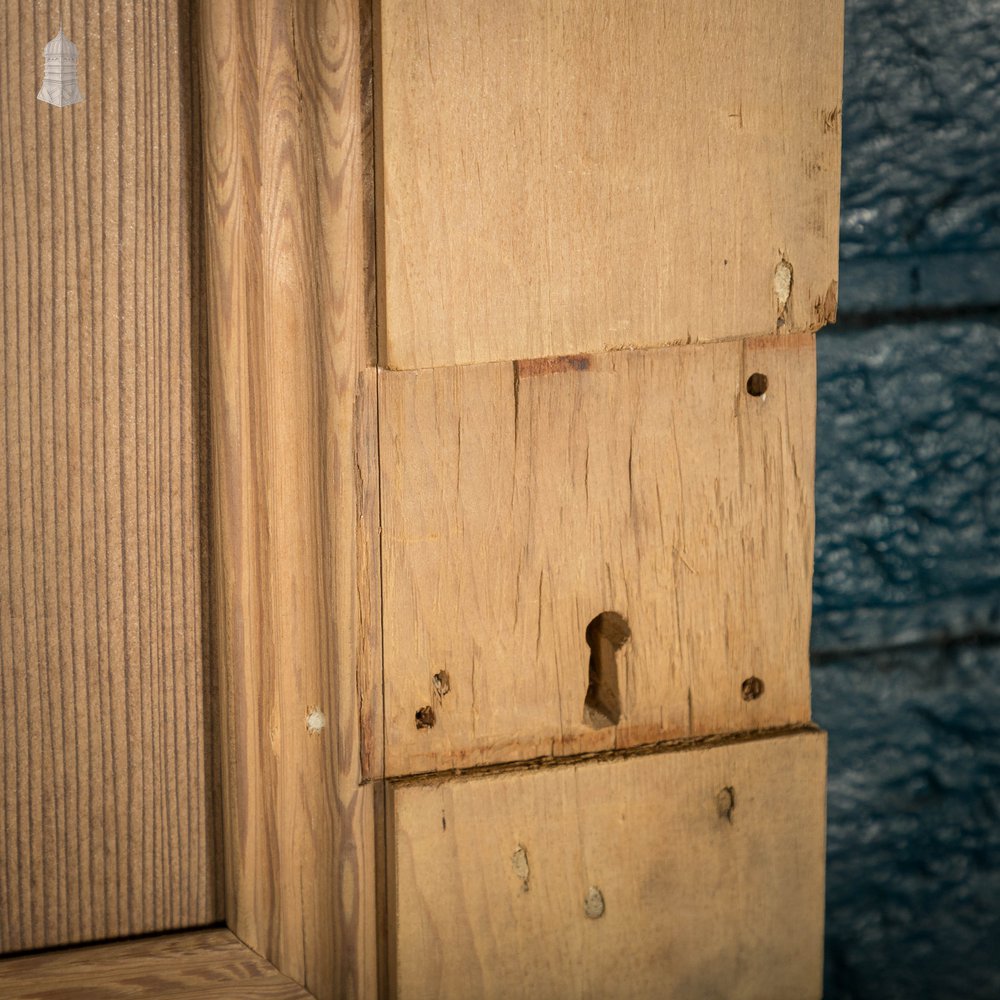 Pine Panelled Door, Moulded 2 Panel and Beadboard Plank