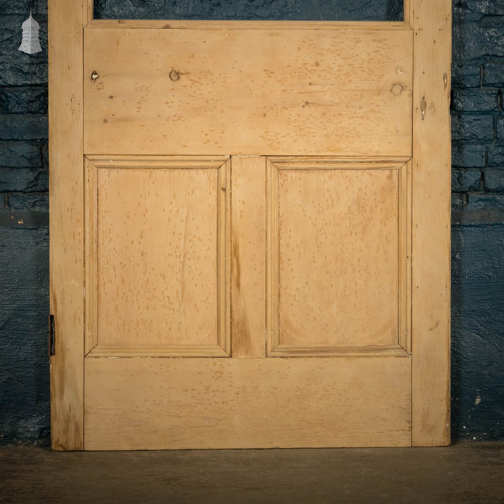 Half Glazed Door, Pine Moulded 3 Panel