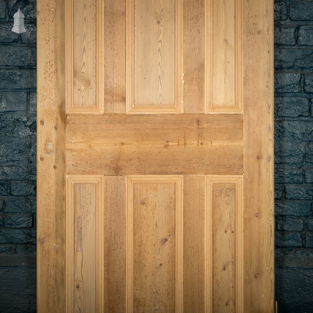 Pine Panelled Door, Moulded 6 Panel with Double Pivot Hinges