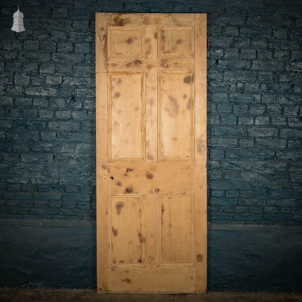 Pine Panelled Door, 6 Moulded Panel Door