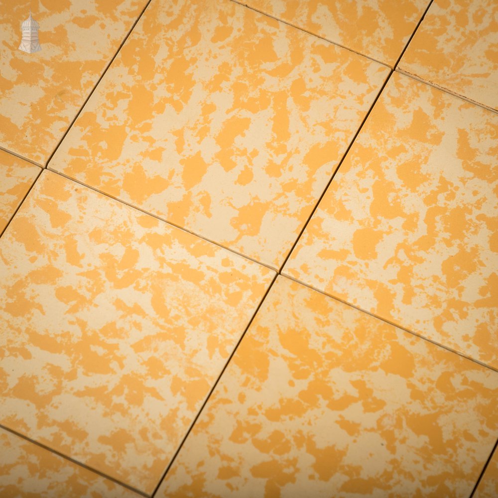 Patterned Decorative Tiles, Late 20th C Jasba Tiles Yellow and Cream Mottled Design, Batch of 309 – 6.9 Square Metres