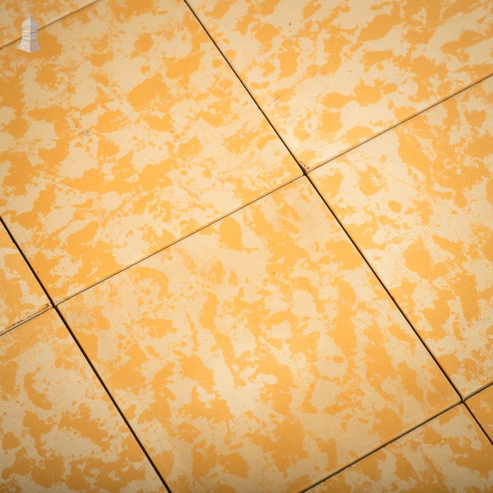 Patterned Decorative Tiles, Late 20th C Jasba Tiles Yellow and Cream Mottled Design, Batch of 309 – 6.9 Square Metres