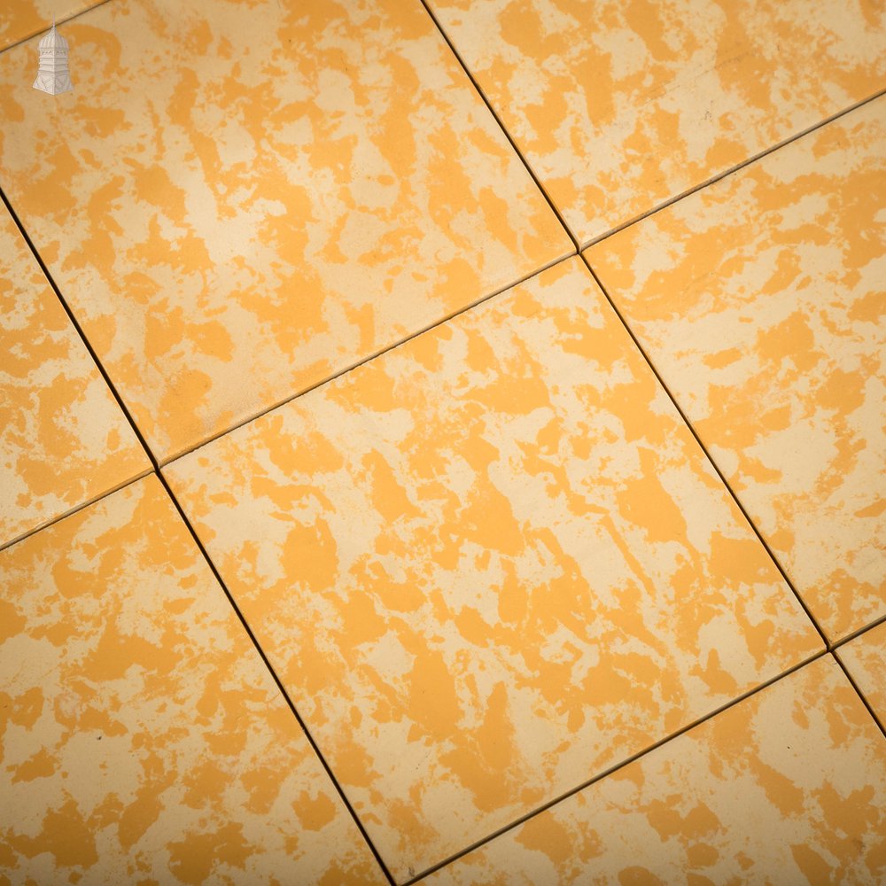 Patterned Decorative Tiles, Late 20th C Jasba Tiles Yellow and Cream Mottled Design, Batch of 309 – 6.9 Square Metres