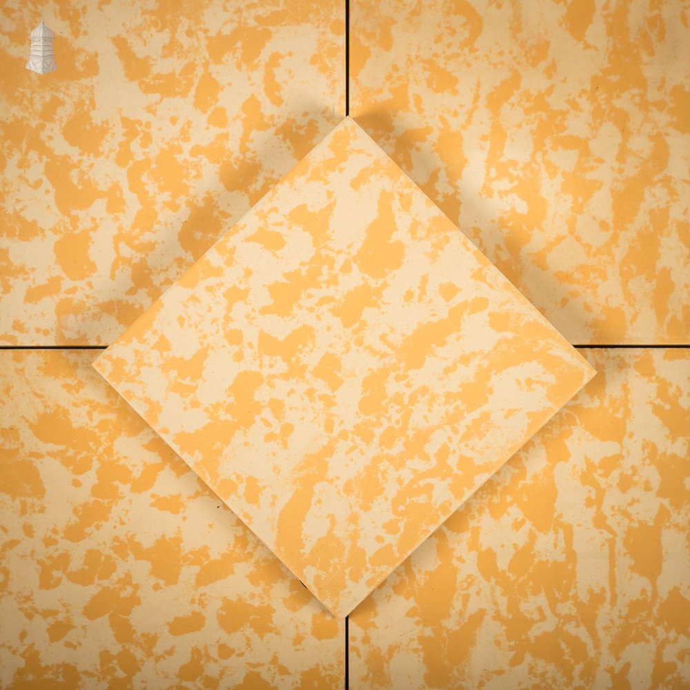 Patterned Decorative Tiles, Late 20th C Jasba Tiles Yellow and Cream Mottled Design, Batch of 309 – 6.9 Square Metres