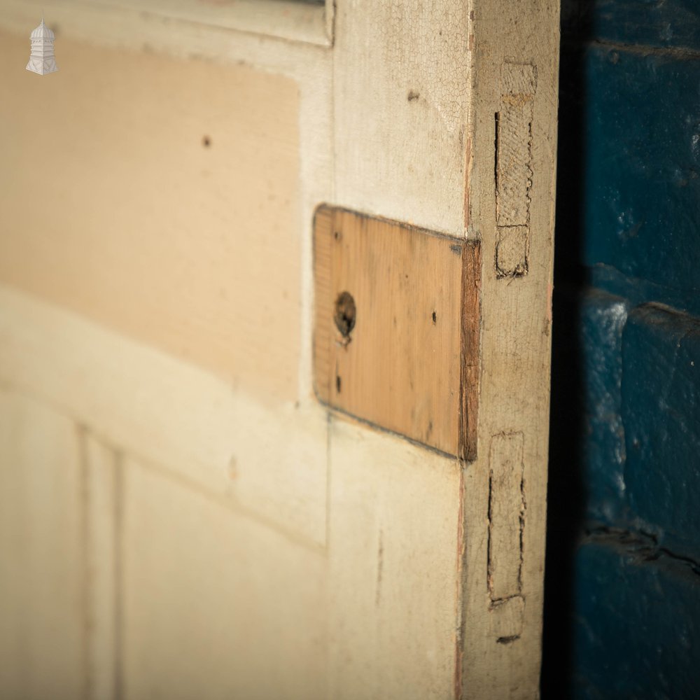 Half Glazed Door, Pine with ‘Arctic’ Style Textured Glass