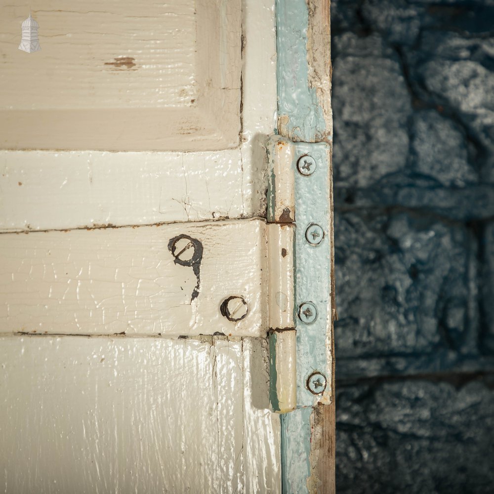 Ledged Plank Door, Pine, Distressed White Paint Finish