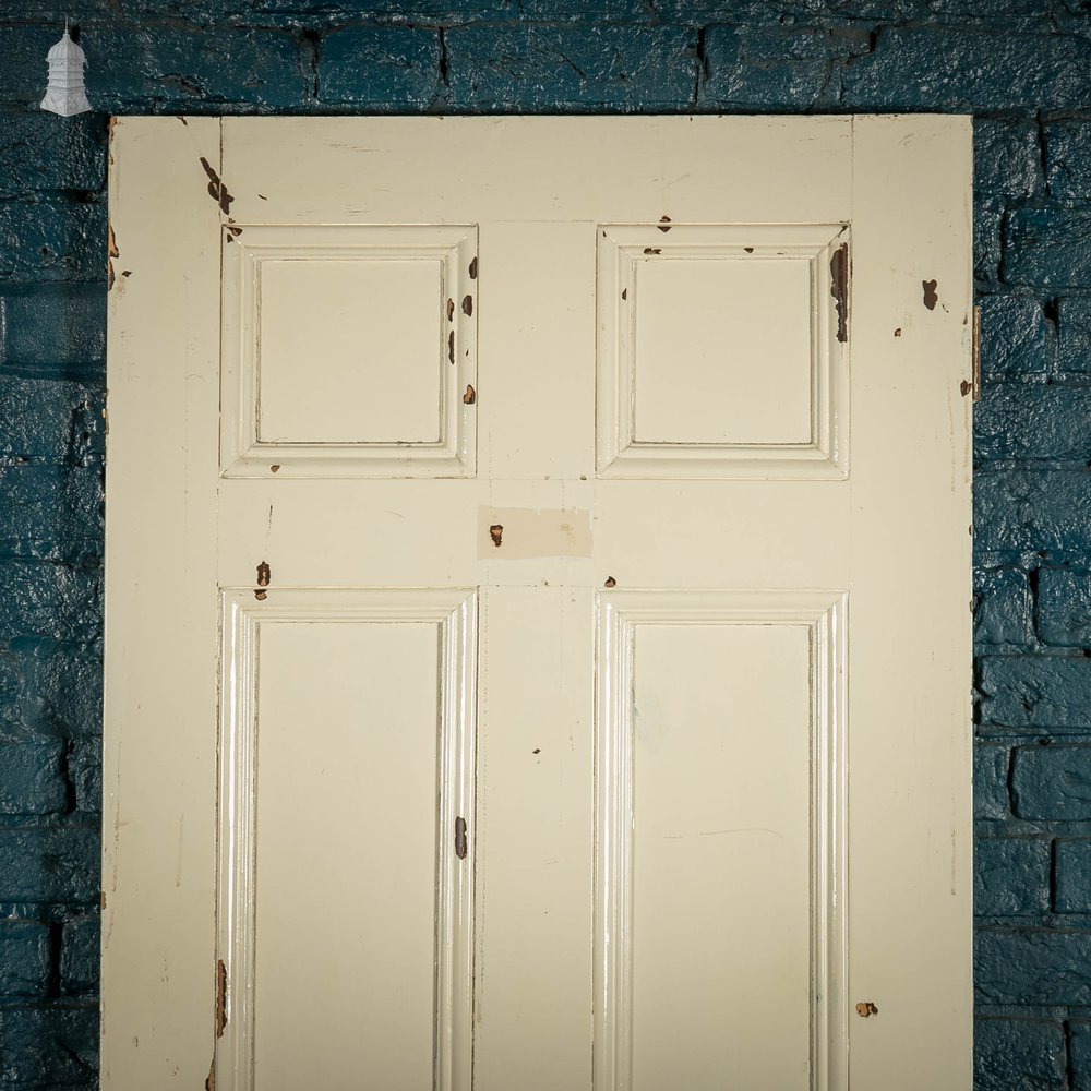 Pine Panelled Door, White Painted 6 Panel