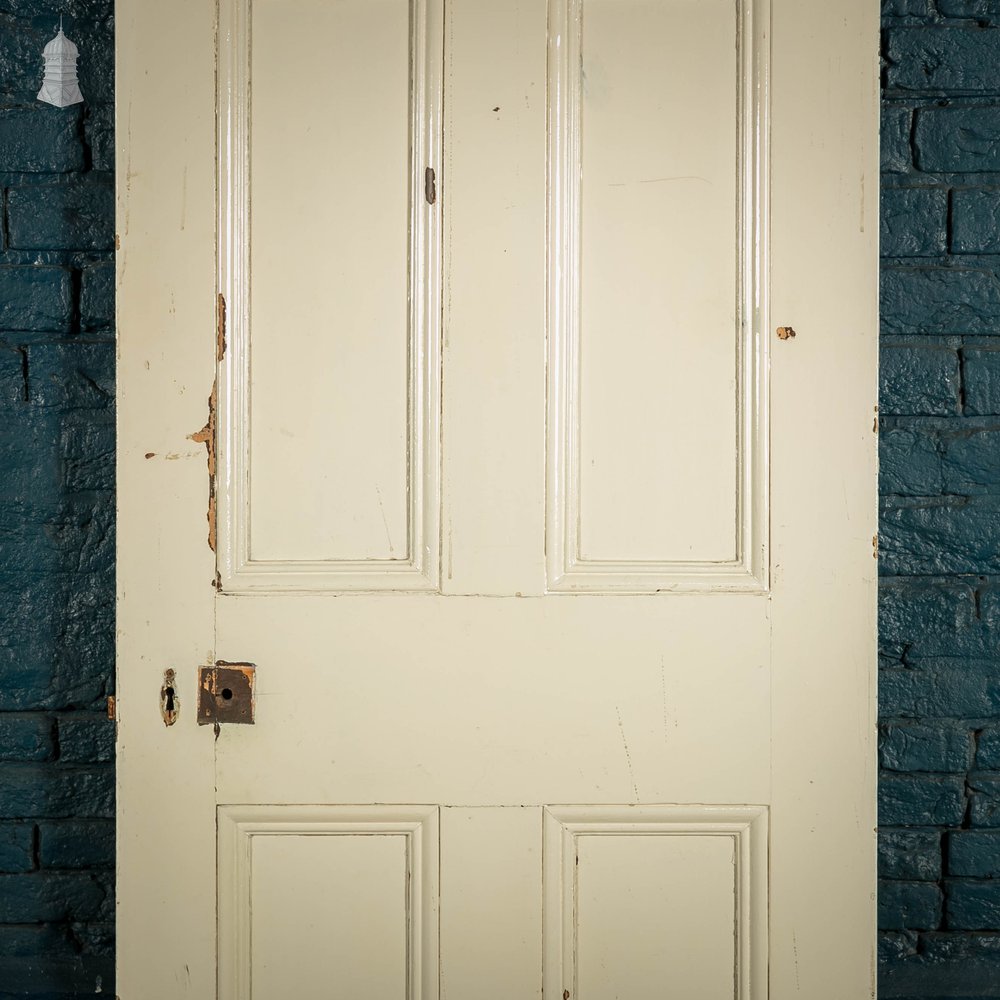 Pine Panelled Door, White Painted 6 Panel