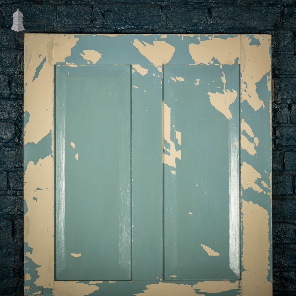 Pine Panelled Door, 4 Panel Distressed Paint Finish