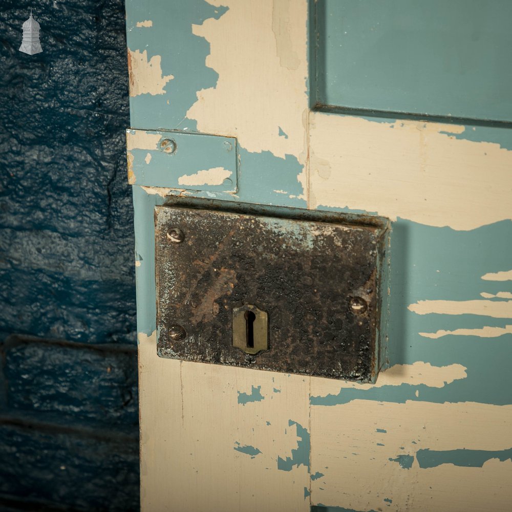 Pine Panelled Door, 4 Panel Distressed Paint Finish