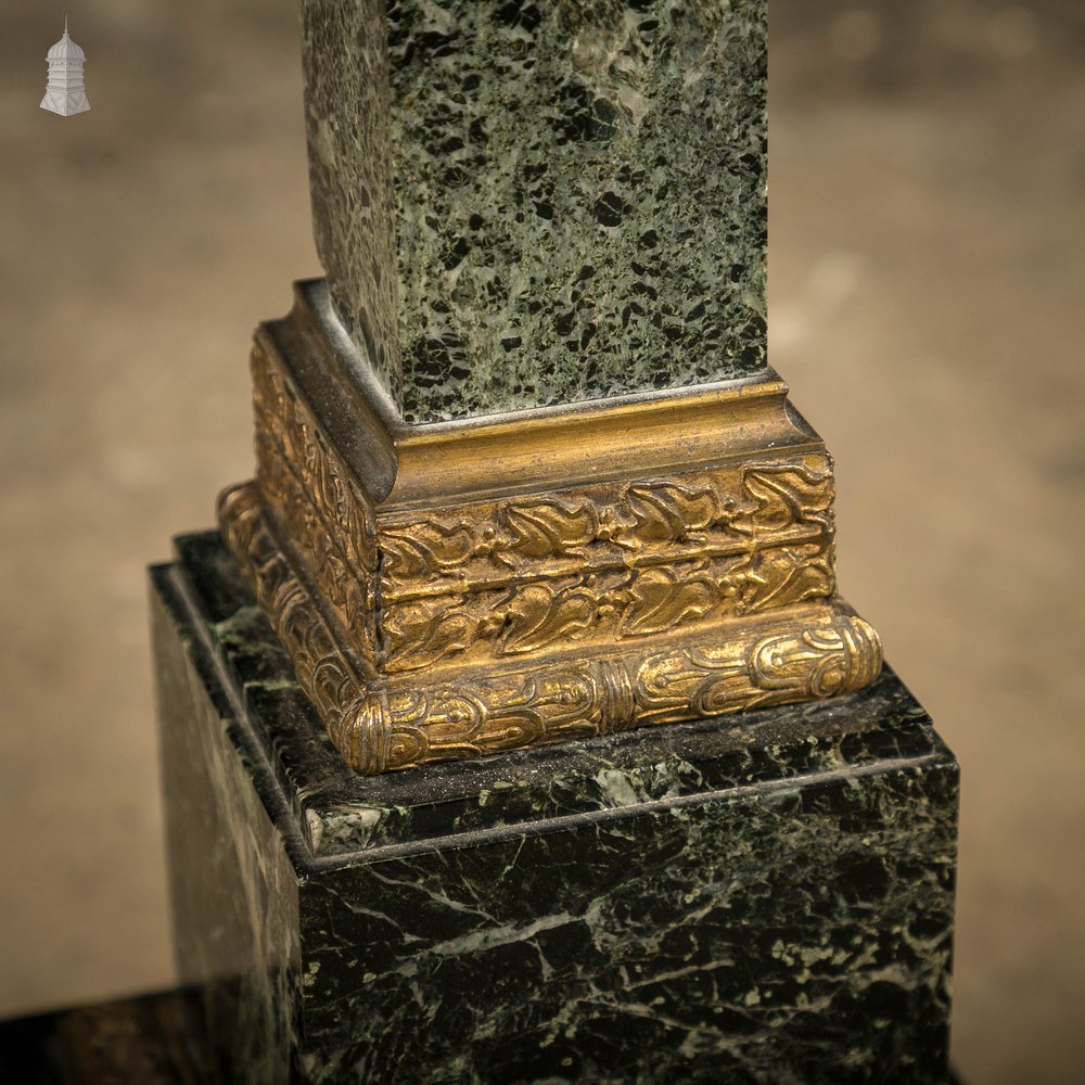 Marble Column Plinth Stand, 19th C French Empire