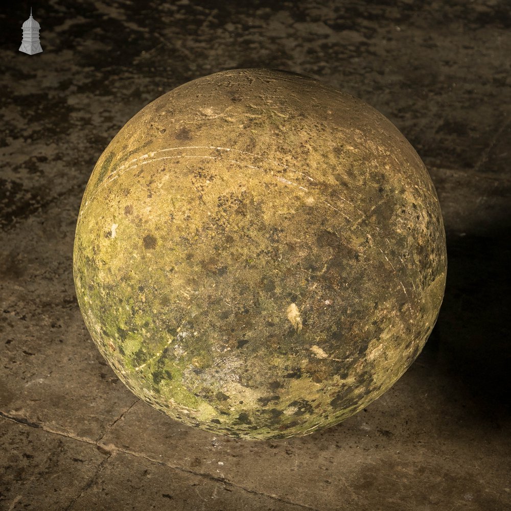 Decorative Stone Balls, Pair of Large Georgian Stone Spheres