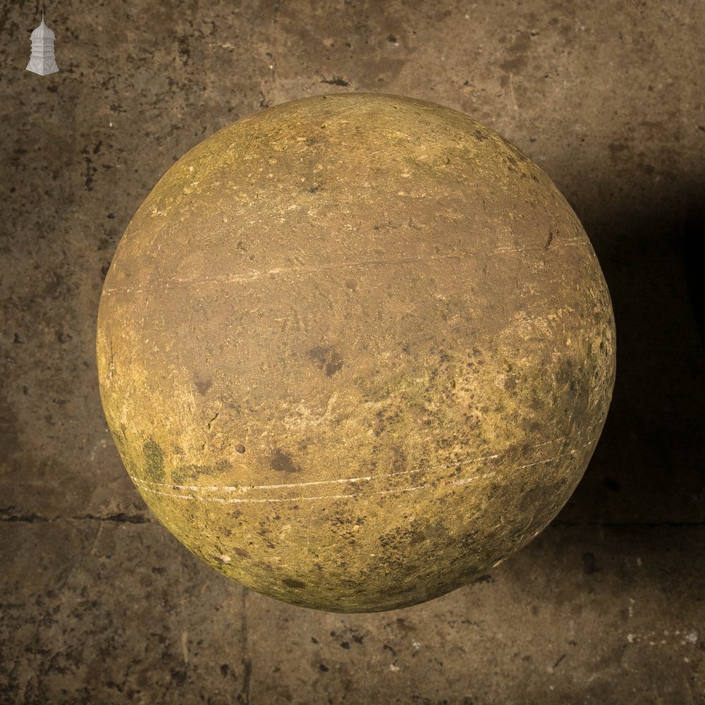 Decorative Stone Balls, Pair of Large Georgian Stone Spheres