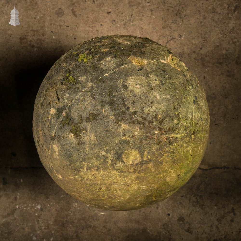 Decorative Stone Balls, Pair of Large Georgian Stone Spheres