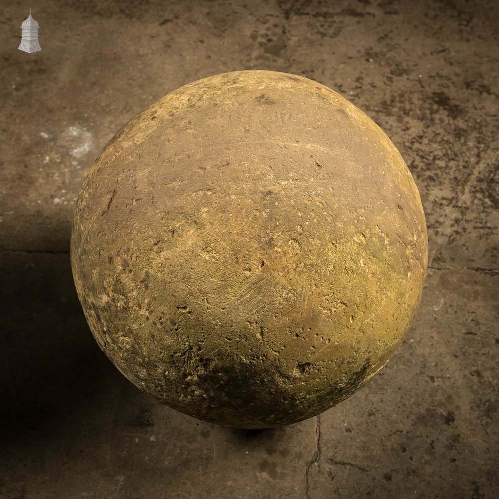 Decorative Stone Balls, Pair of Large Georgian Stone Spheres