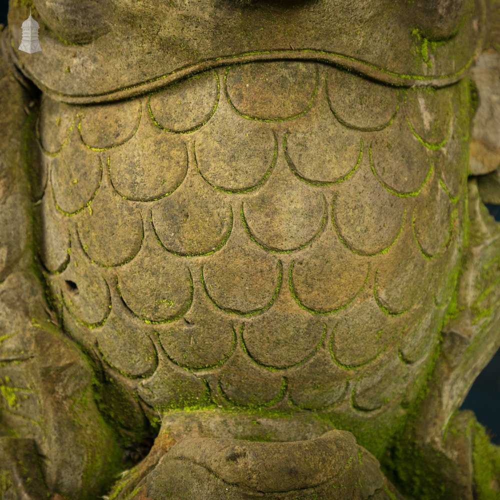 Sandstone Koi Fountain, Weathered Victorian Water Feature