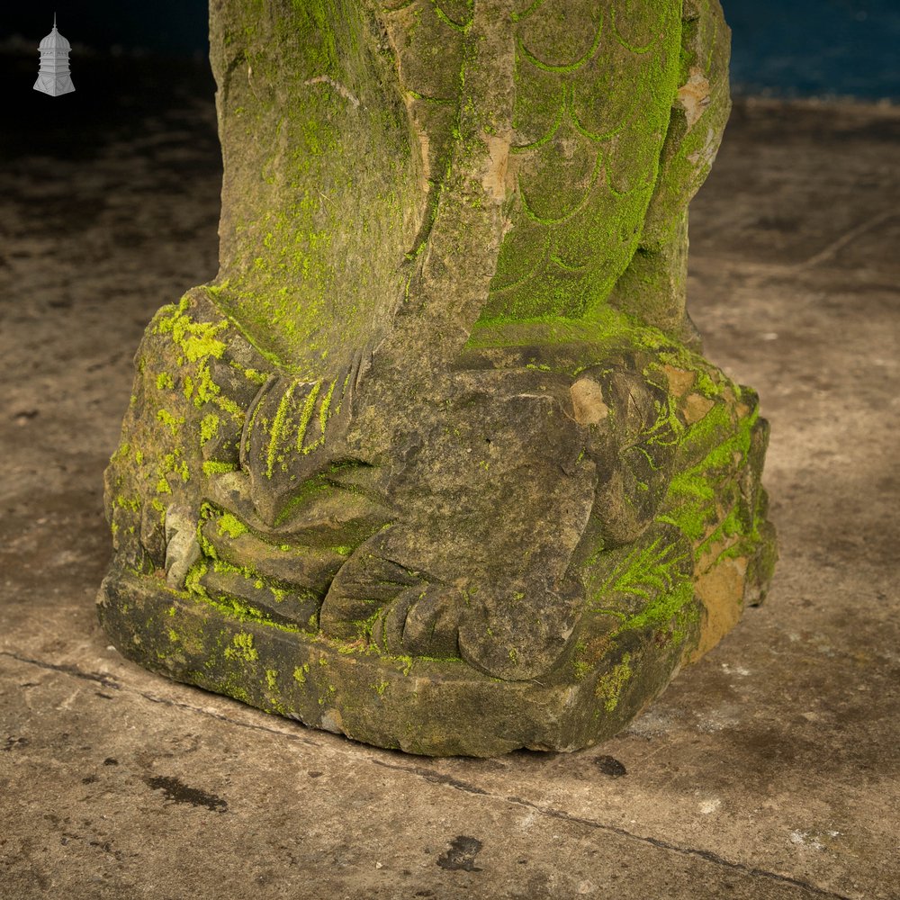 Sandstone Koi Fountain, Weathered Victorian Water Feature