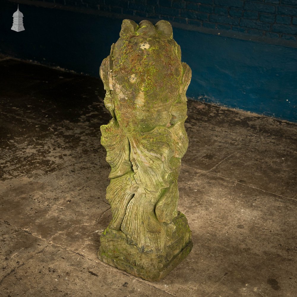 Sandstone Koi Fountain, Weathered Victorian Water Feature