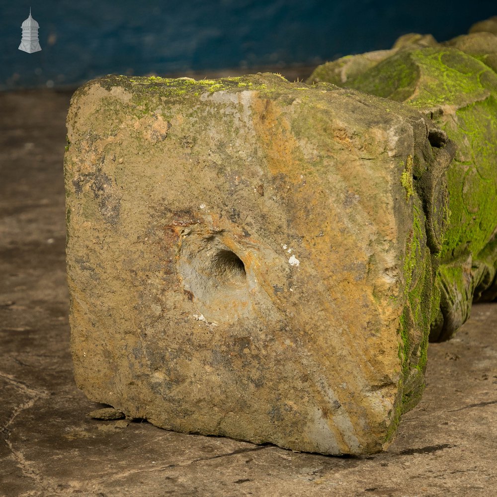 Sandstone Koi Fountain, Weathered Victorian Water Feature