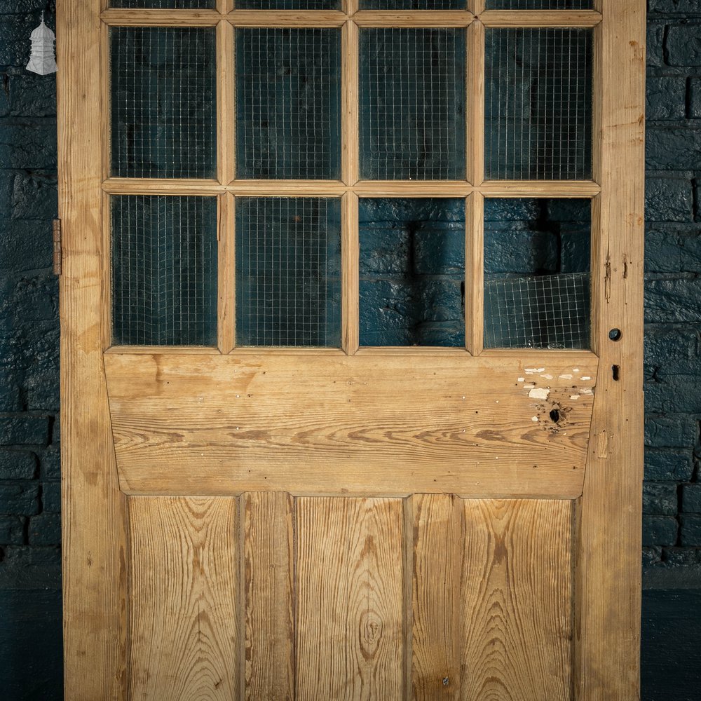 Half Glazed Door, Fitted with Wired Safety Glass