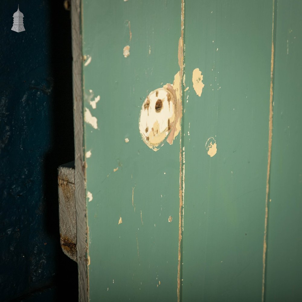 Ledged Plank Door, Green Painted Pine