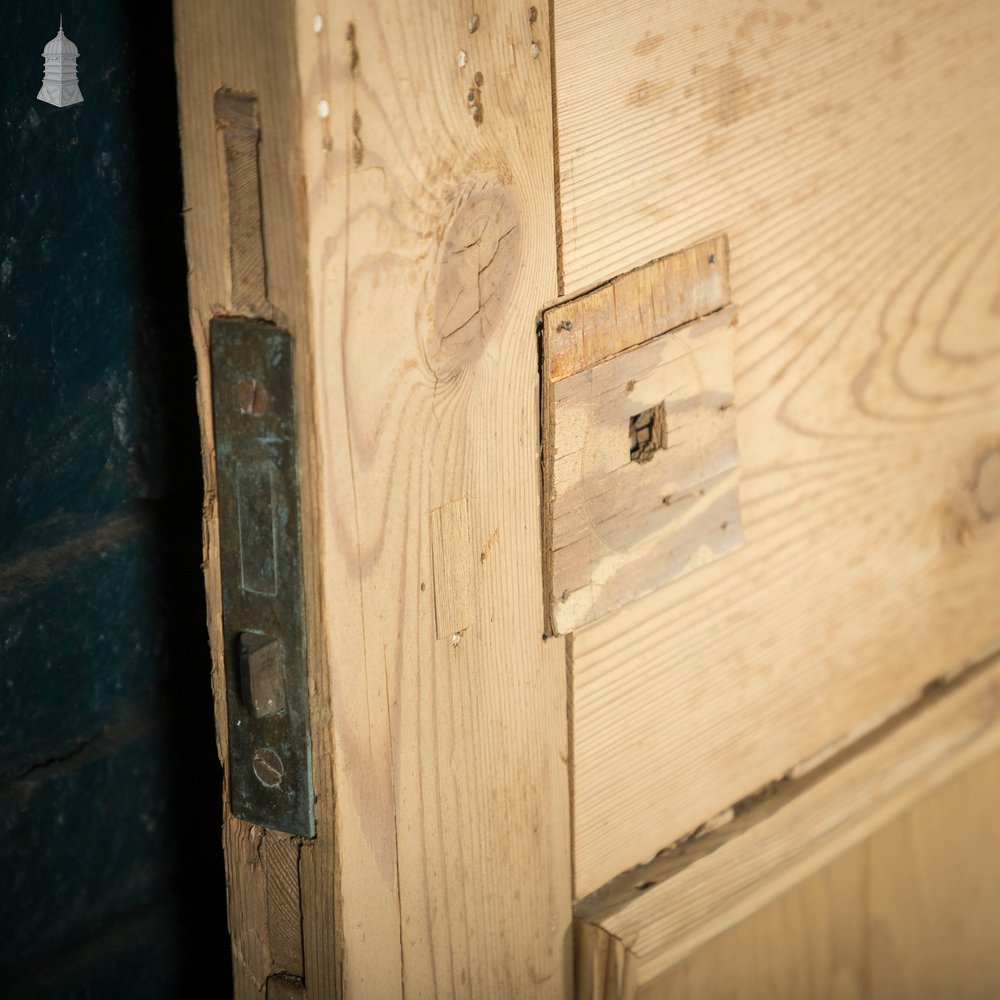 Glazed Pine Door, Moulded Panelled Door with Glazed Top Panel