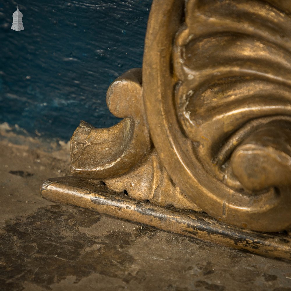 Large Overmantel Mirror, Gold Painted Hardwood