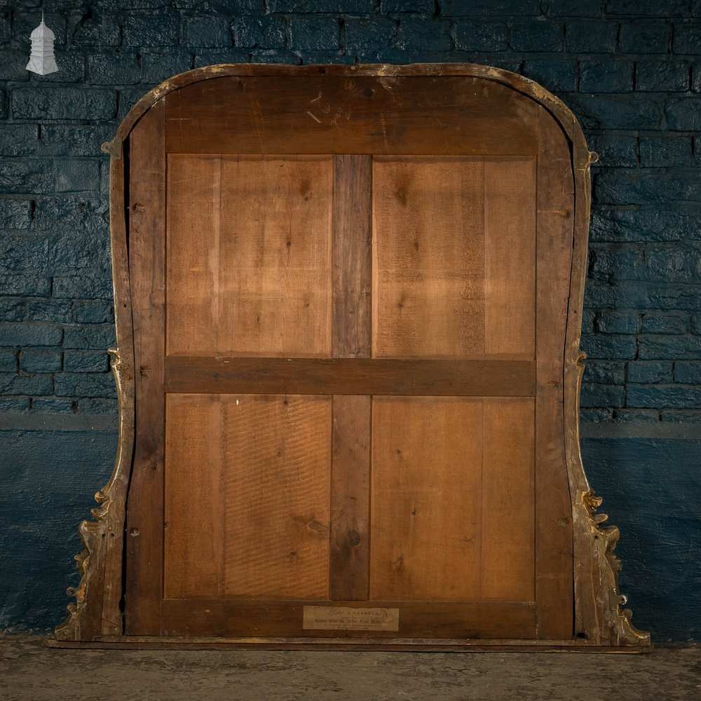 Large Overmantel Mirror, Gold Painted Hardwood