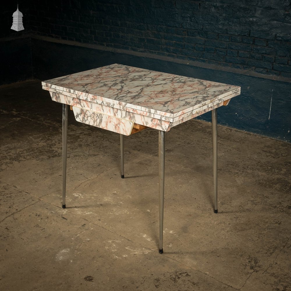 Melamine Extending Table, Marble Effect