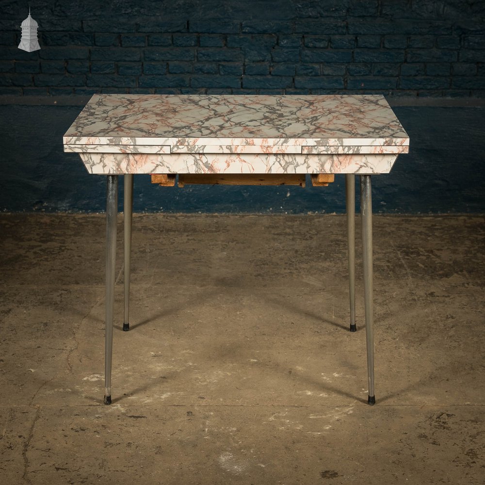 Melamine Extending Table, Marble Effect