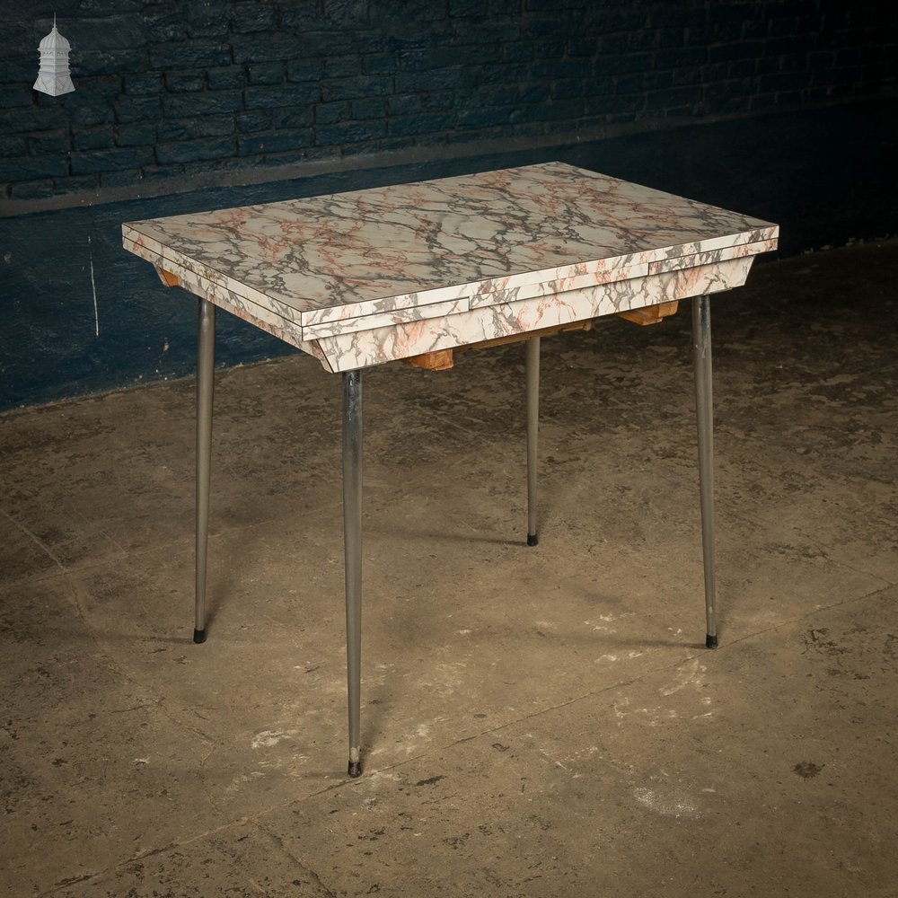 Melamine Extending Table, Marble Effect