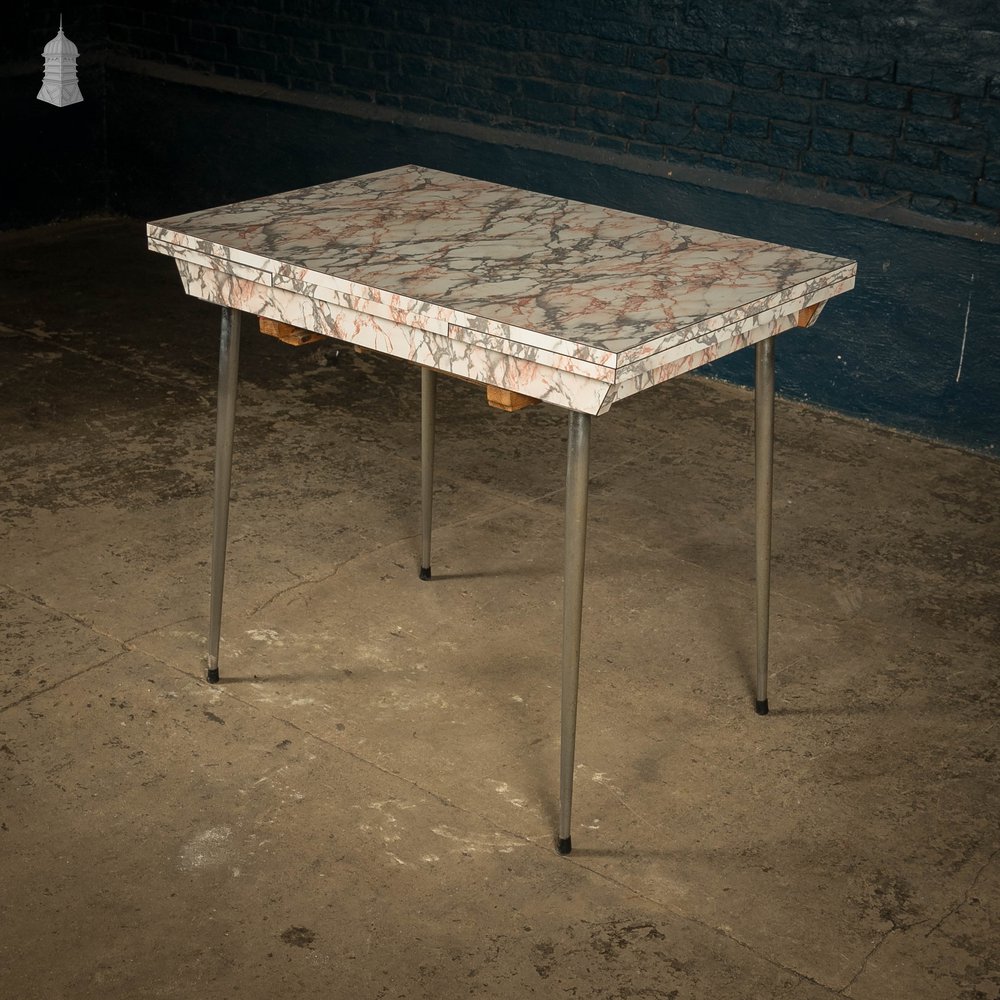 Melamine Extending Table, Marble Effect