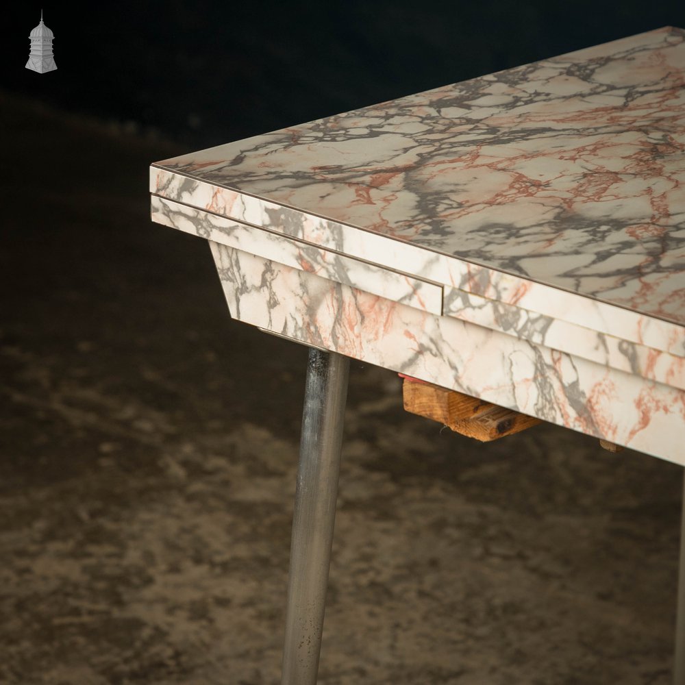 Melamine Extending Table, Marble Effect