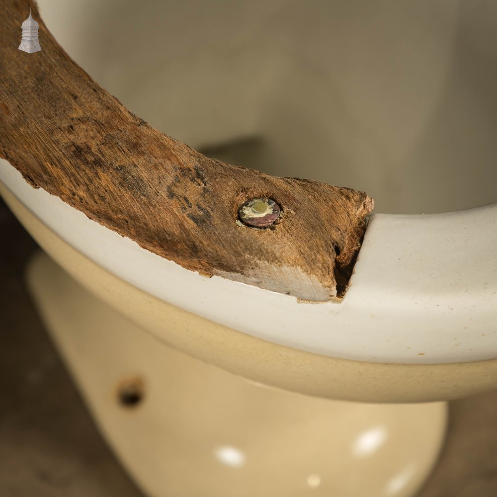 Two Toilet Pans, Cane and White, Marked Tylers London Sydney