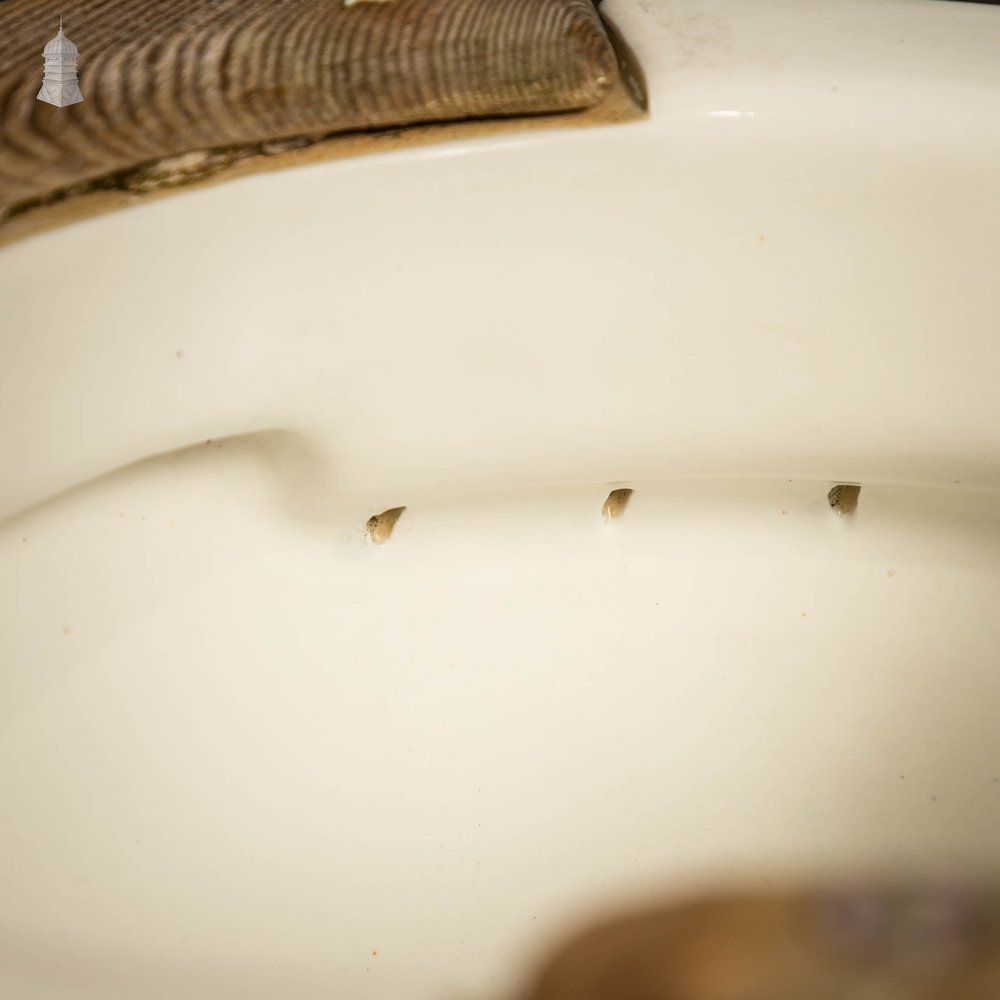 Two Toilet Pans, Cane and White, Marked Tylers London Sydney