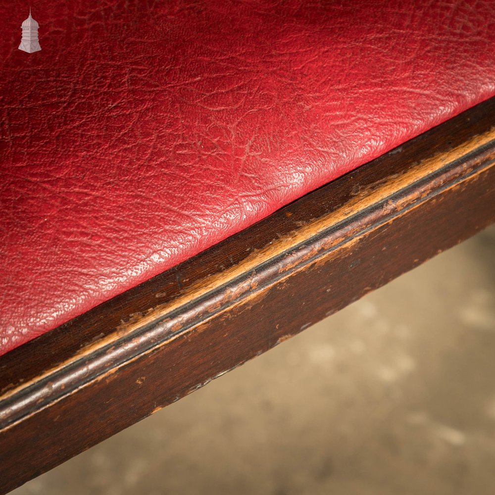 Chippendale Style Chair, Carved Hardwood with Leather Seat Cushion